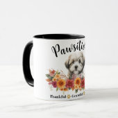 Glücklicherweise dankbar, gesegneter Niedlicher Hu Tasse (Vorderseite Links)