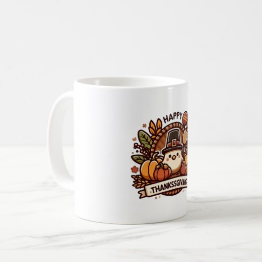 Glücklicherweise dankend Tasse (Vorderseite Links)