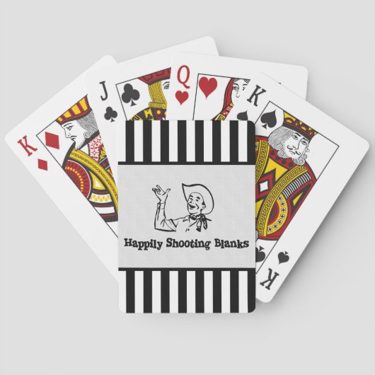 Glücklicherweise die Leerzeichen schießen Spielkarten (Rückseite)