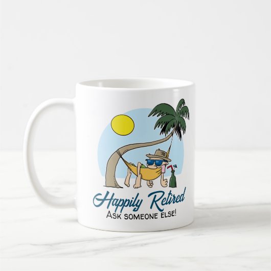 Glücklicherweise erschöpft - Frag jemandem anderen Kaffeetasse (Links)