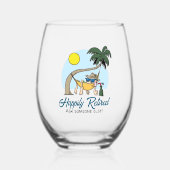 Glücklicherweise erschöpft - Frag jemandem anderen Weinglas Ohne Stiel (Vorderseite)