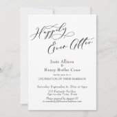 Glücklicherweise gab es nach Hochzeit immer rote P Einladung (Vorderseite)