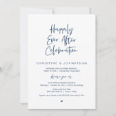 Glücklicherweise immer danach, Navy Blue, Elopemen Einladung (Vorderseite)