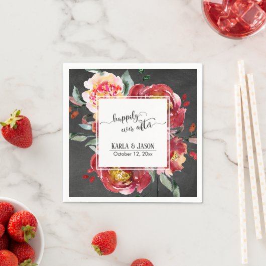 Glücklicherweise immer danach, Red Blume Bouquet C Serviette (Beispiel)