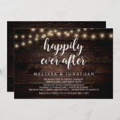 Glücklicherweise immer danach, rustikales Streichl Einladung (Vorne/Hinten)