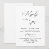 Glücklicherweise immer danach, Schwarzer Schriftar Einladung (Vorne/Hinten)