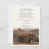 Glücklicherweise immer nach 2 Fotos Creme Hochzeit Ankündigung (Rückseite)