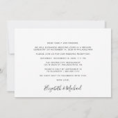 Glücklicherweise immer nach 3 Fotos Hochzeitsempfa Einladung (Rückseite)