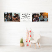 Glücklicherweise immer nach 4 Fotos Elegante Hochz Banner (Insitu)