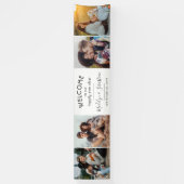 Glücklicherweise immer nach 4 Fotos Elegante Hochz Banner (Vertikal)