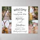 Glücklicherweise immer nach 6 Foto Collage Hochzei Poster (Vorne)