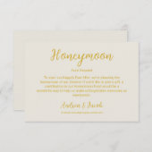 Glücklicherweise immer nach Alabaster Gold Honeymo Begleitkarte (Vorne/Hinten)