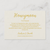 Glücklicherweise immer nach Alabaster Gold Honeymo Begleitkarte (Vorderseite)