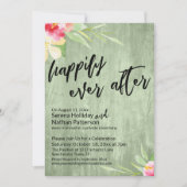 Glücklicherweise immer nach Aquarellfarben Blume G Einladung (Vorderseite)