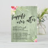 Glücklicherweise immer nach Aquarellfarben Blume G Einladung (Stehend Vorderseite)