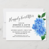 Glücklicherweise immer nach blaugestrichenen Dahli Einladung (Vorderseite)