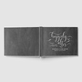 Glücklicherweise immer nach Chalkboard Hochzeit Gästebuch (Voll)