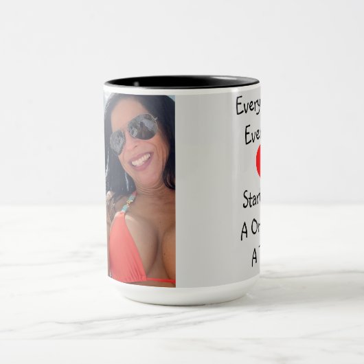 Glücklicherweise immer nach Combo Foto Tasse von Z (Zentrum)