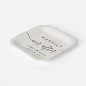 Glücklicherweise immer nach Cream Wedding Pappteller (Gewinkelt)