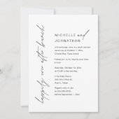 Glücklicherweise immer nach dem Abendessen, Hochze Einladung (Vorderseite)