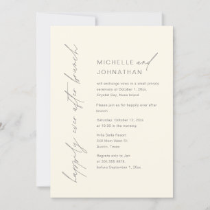 Glücklicherweise immer nach dem Abendessen, Hochze Einladung