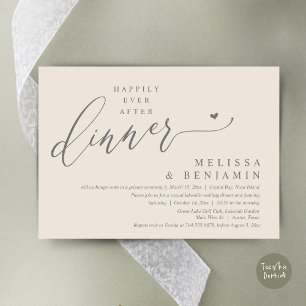 Glücklicherweise immer nach dem Abendessen Hochzei Einladung