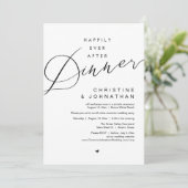 Glücklicherweise immer nach dem Abendessen Hochzei Einladung (Stehend Vorderseite)