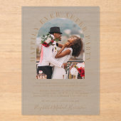 Glücklicherweise immer nach dem Arch Foto Hochzeit Acryleinladungen (Vorderseite)