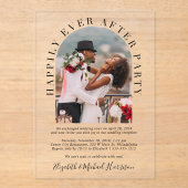 Glücklicherweise immer nach dem Arch Foto Hochzeit Acryleinladungen (Vorderseite)