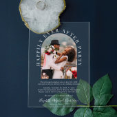 Glücklicherweise immer nach dem Arch Foto Hochzeit Acryleinladungen