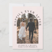 Glücklicherweise immer nach dem Arch Foto Hochzeit Ankündigung (Vorderseite)