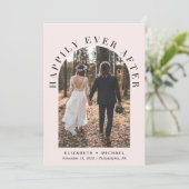 Glücklicherweise immer nach dem Arch Foto Hochzeit Ankündigung (Stehend Vorderseite)