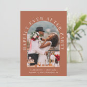 Glücklicherweise immer nach dem Arch Foto Hochzeit Einladung (Stehend Vorderseite)