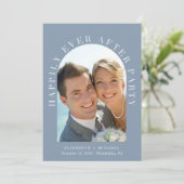 Glücklicherweise immer nach dem Arch Foto Hochzeit Einladung (Stehend Vorderseite)