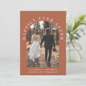 Glücklicherweise immer nach dem Arch Foto Hochzeit Einladung (Stehend Vorderseite)