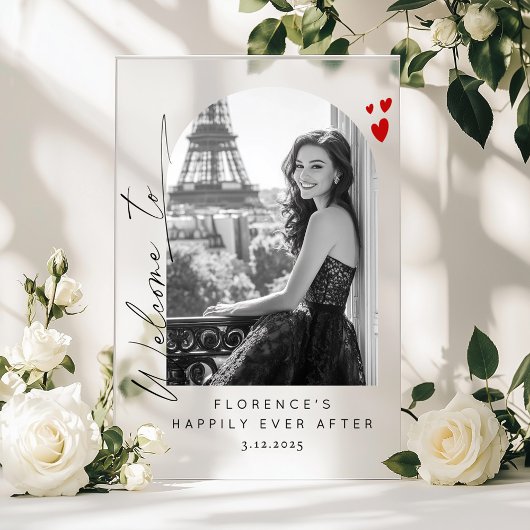 Glücklicherweise immer nach dem Brautparty Foto Wi Acrylschild