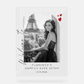 Glücklicherweise immer nach dem Brautparty Foto Wi Acrylschild (Vorderseite)