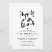 Glücklicherweise immer nach dem Brunch, Hochzeit,  Einladung (Vorne/Hinten)