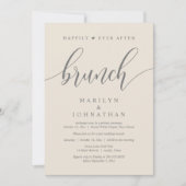 Glücklicherweise immer nach dem Brunch, Hochzeit p Einladung (Vorderseite)