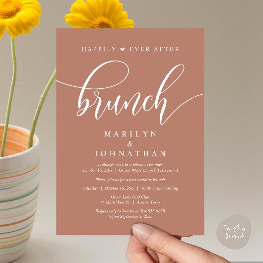 Glücklicherweise immer nach dem Brunch, Hochzeit p Einladung