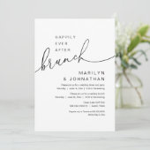 Glücklicherweise immer nach dem Brunch, Hochzeitsf Einladung (Stehend Vorderseite)