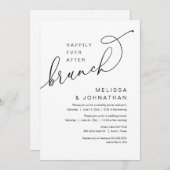Glücklicherweise immer nach dem Brunch, Hochzeitsf Einladung (Vorne/Hinten)