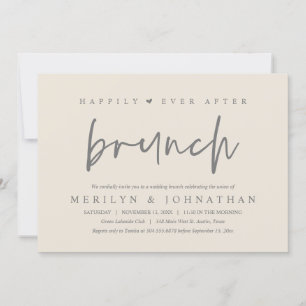 Glücklicherweise immer nach dem Brunch Minimalisti Einladung