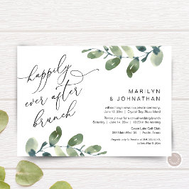 Glücklicherweise immer nach dem Brunch Party Green Einladung