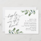 Glücklicherweise immer nach dem Brunch Party Green Einladung (Vorderseite)