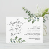 Glücklicherweise immer nach dem Brunch Party Green Einladung (Stehend Vorderseite)