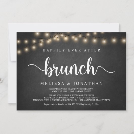 Glücklicherweise immer nach dem Brunch, String Lig Einladung (Vorderseite)