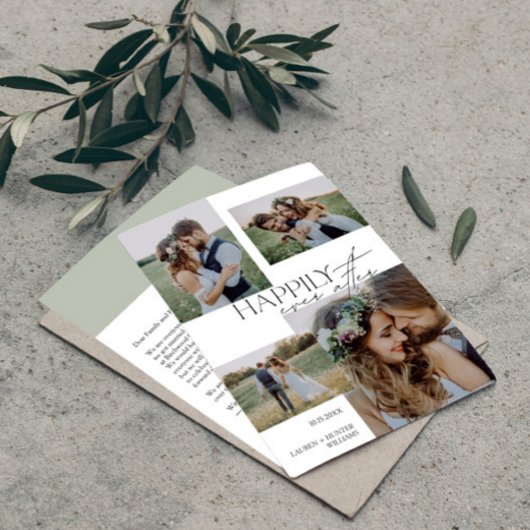 Glücklicherweise immer nach dem eleganten Foto Mod Ankündigung