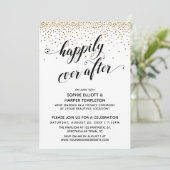 Glücklicherweise immer nach dem Empfang nur Gold C Einladung (Stehend Vorderseite)