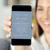 Glücklicherweise immer nach dem Foto Dusty Blue Em Einladung